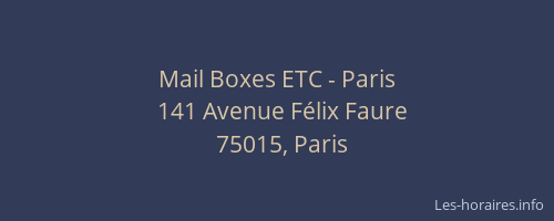 Mail Boxes ETC - Paris
