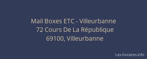 Mail Boxes ETC - Villeurbanne