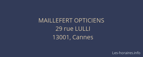 MAILLEFERT OPTICIENS