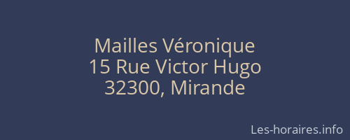 Mailles Véronique