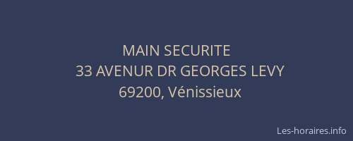 MAIN SECURITE