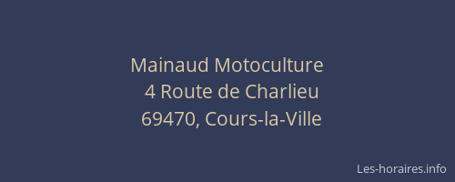 Mainaud Motoculture