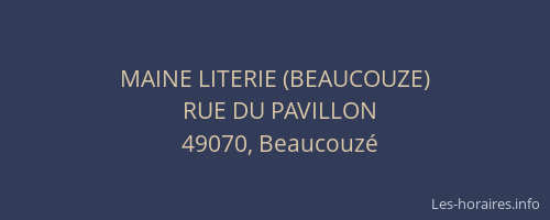 MAINE LITERIE (BEAUCOUZE)