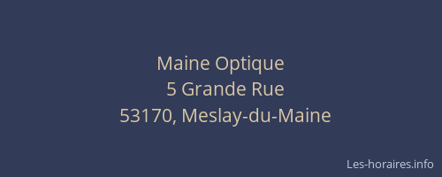 Maine Optique