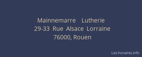Mainnemarre    Lutherie