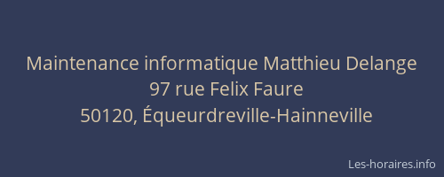 Maintenance informatique Matthieu Delange