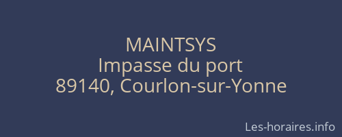 MAINTSYS