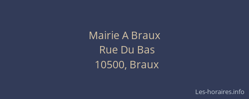 Mairie A Braux