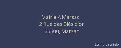 Mairie A Marsac
