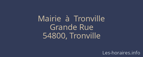 Mairie  à  Tronville
