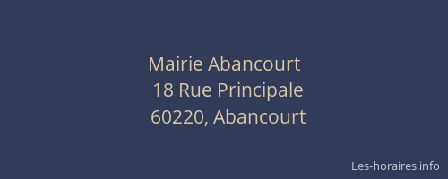 Mairie Abancourt