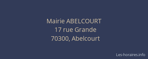 Mairie ABELCOURT