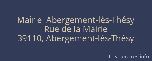 Mairie  Abergement-lès-Thésy