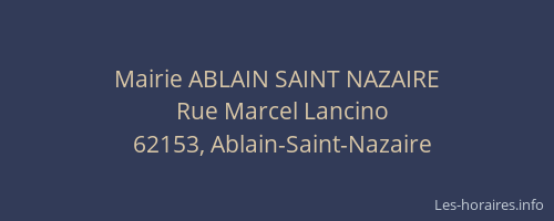 Mairie ABLAIN SAINT NAZAIRE