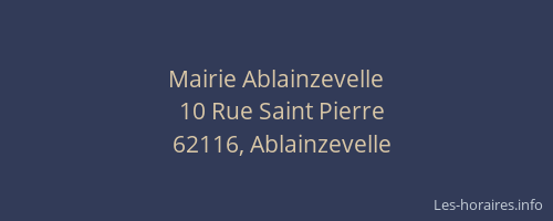 Mairie Ablainzevelle