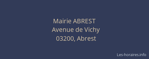 Mairie ABREST