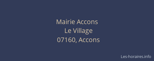 Mairie Accons