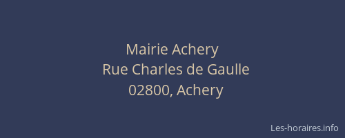 Mairie Achery