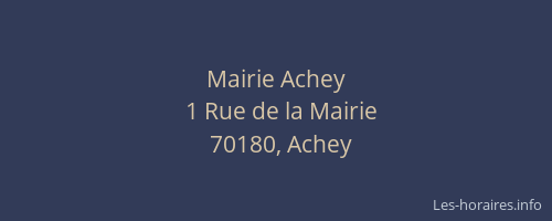Mairie Achey