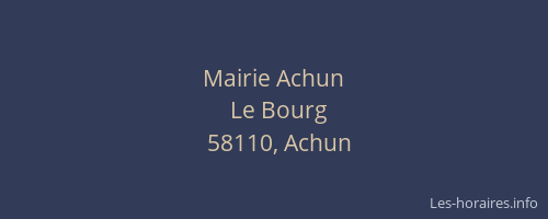 Mairie Achun