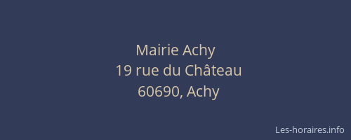 Mairie Achy
