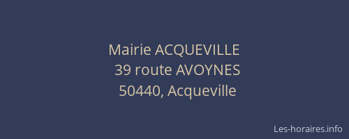 Mairie ACQUEVILLE