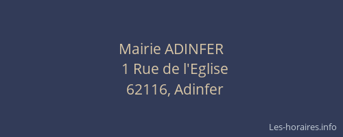 Mairie ADINFER
