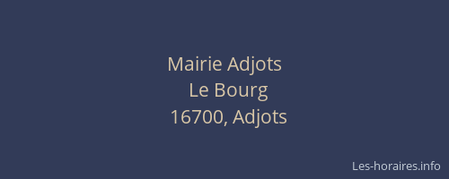 Mairie Adjots
