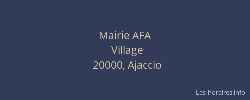 Mairie AFA
