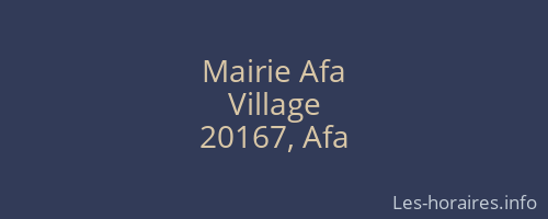 Mairie Afa