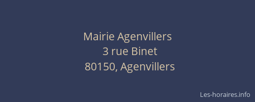 Mairie Agenvillers