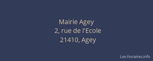 Mairie Agey