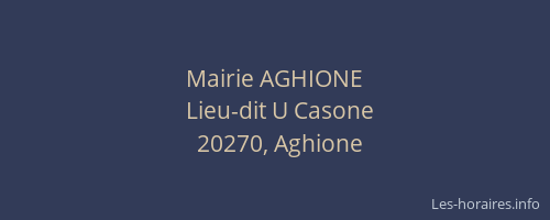 Mairie AGHIONE
