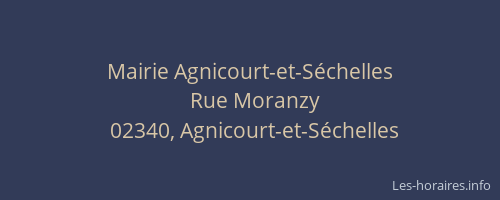 Mairie Agnicourt-et-Séchelles