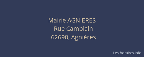 Mairie AGNIERES