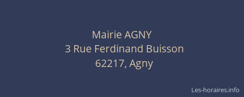Mairie AGNY
