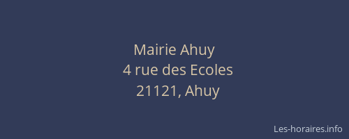 Mairie Ahuy