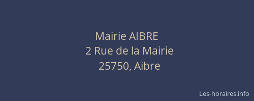 Mairie AIBRE