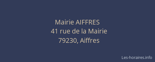 Mairie AIFFRES