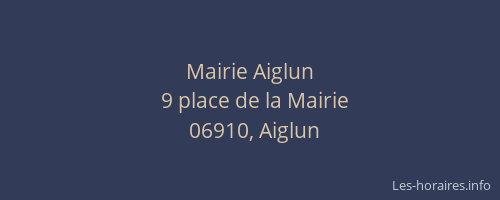 Mairie Aiglun