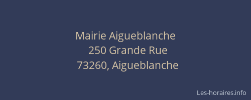 Mairie Aigueblanche