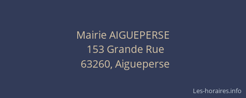 Mairie AIGUEPERSE