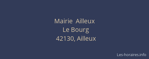 Mairie  Ailleux