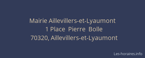 Mairie Aillevillers-et-Lyaumont