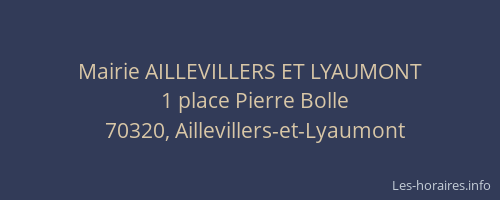 Mairie AILLEVILLERS ET LYAUMONT