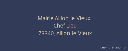 Mairie Aillon-le-Vieux