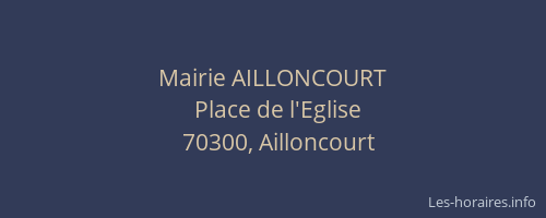 Mairie AILLONCOURT