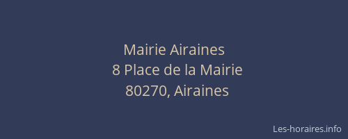 Mairie Airaines
