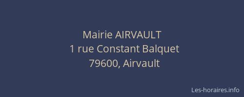 Mairie AIRVAULT