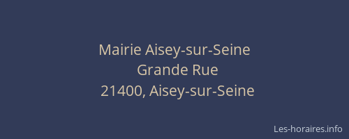 Mairie Aisey-sur-Seine